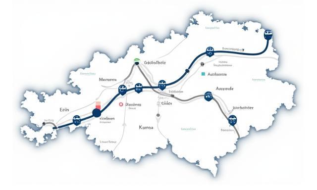 Karte der Straßen in Österreich
