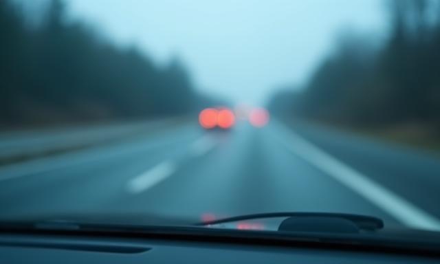 Nahaufnahme einer österreichischen Autobahn-Vignette auf Windschutzscheibe